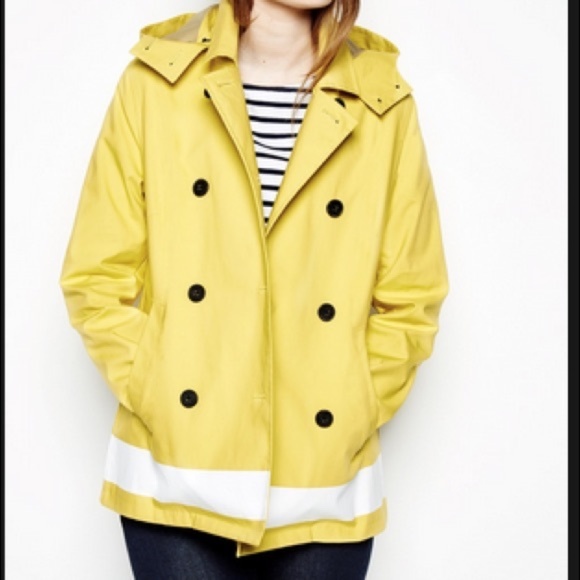 Hooded Rain Coat Peacoat Sz 